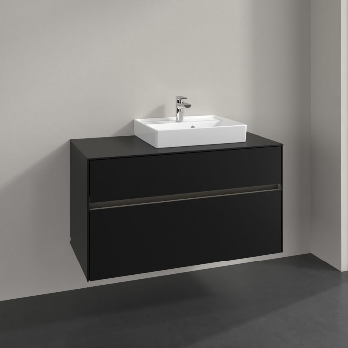 Villeroy & Boch Collaro Waschtischunterschrank 100 x 54,8 cm , mit LED-Beleuchtung, mit 2 Auszügen