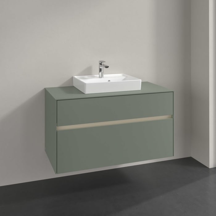 Villeroy & Boch Collaro Waschtischunterschrank 100 x 54,8 cm , mit LED-Beleuchtung, mit 2 Auszügen