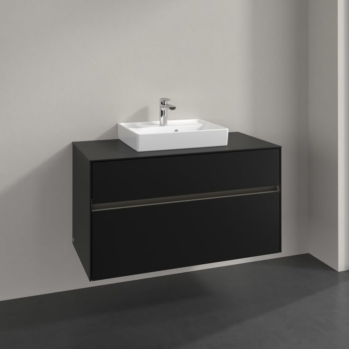 Villeroy & Boch Collaro Waschtischunterschrank 100 x 54,8 cm , mit LED-Beleuchtung, mit 2 Auszügen