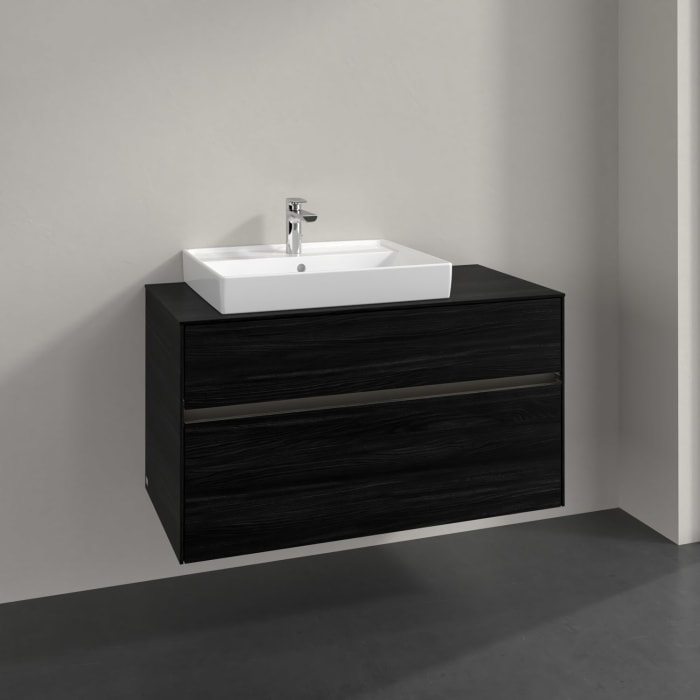 Villeroy & Boch Collaro Waschtischunterschrank 100 x 54,8 cm , mit LED-Beleuchtung, mit 2 Auszügen