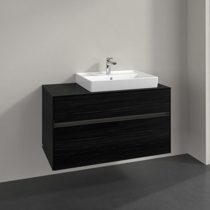 Villeroy & Boch Collaro Waschtischunterschrank 100 x 54,8 cm , mit LED-Beleuchtung, mit 2 Auszügen