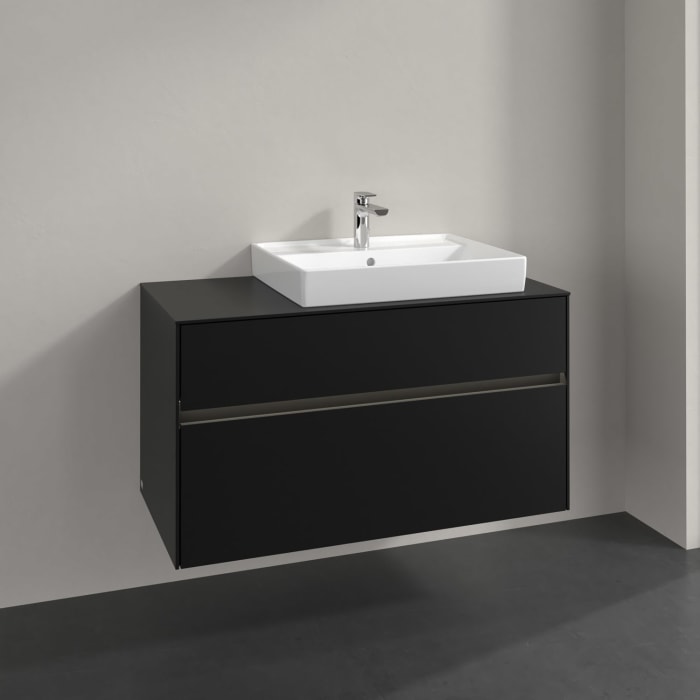 Villeroy & Boch Collaro Waschtischunterschrank 100 x 54,8 cm , mit LED-Beleuchtung, mit 2 Auszügen