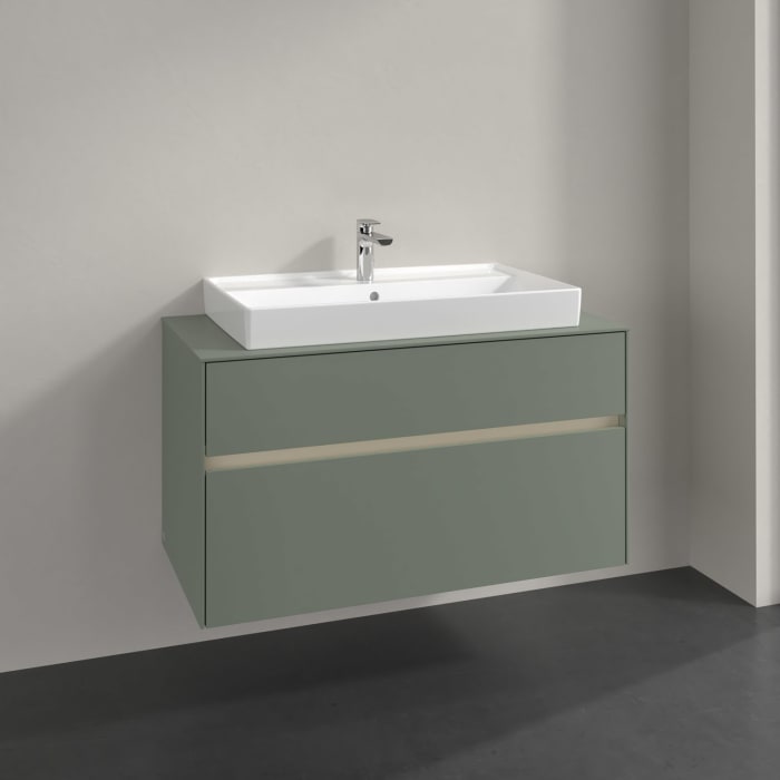 Villeroy & Boch Collaro Waschtischunterschrank 100 x 54,8 cm , mit LED-Beleuchtung, mit 2 Auszügen