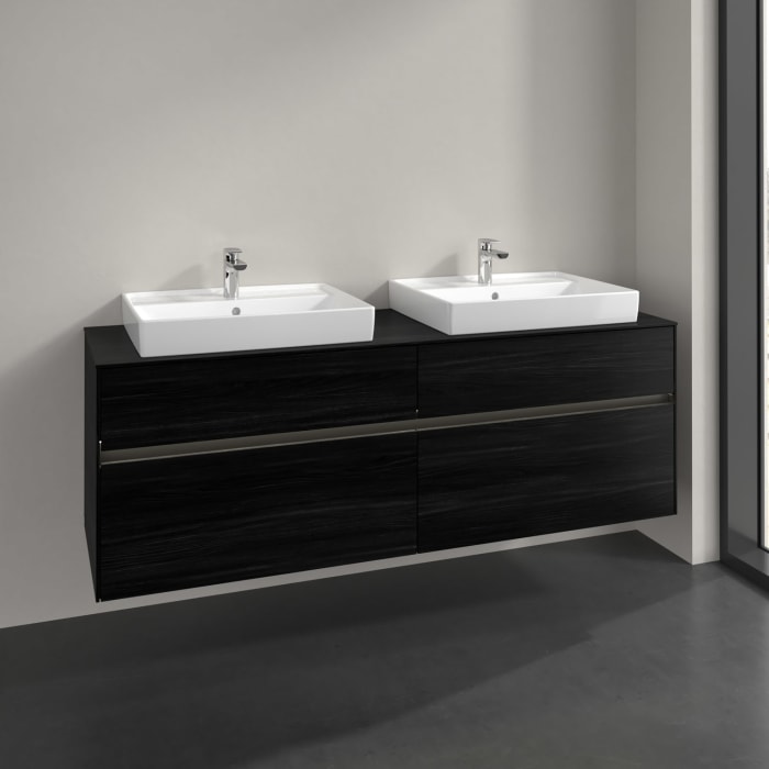 Villeroy & Boch Collaro Waschtischunterschrank 160 x 54,8 cm , mit LED-Beleuchtung, mit 4 Auszügen