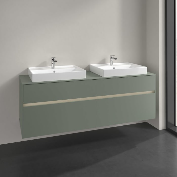 Villeroy & Boch Collaro Waschtischunterschrank 160 x 54,8 cm , mit LED-Beleuchtung, mit 4 Auszügen