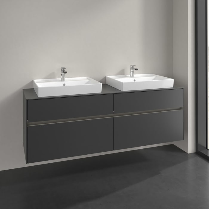 Villeroy & Boch Collaro Waschtischunterschrank 160 x 54,8 cm , mit LED-Beleuchtung, mit 4 Auszügen