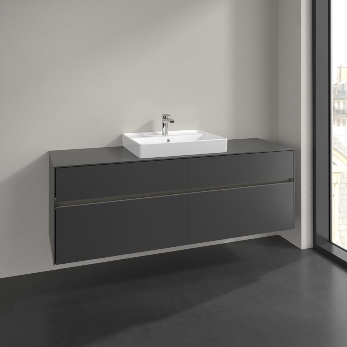 Villeroy & Boch Collaro Waschtischunterschrank 160 x 54,8 cm , mit LED-Beleuchtung, mit 4 Auszügen