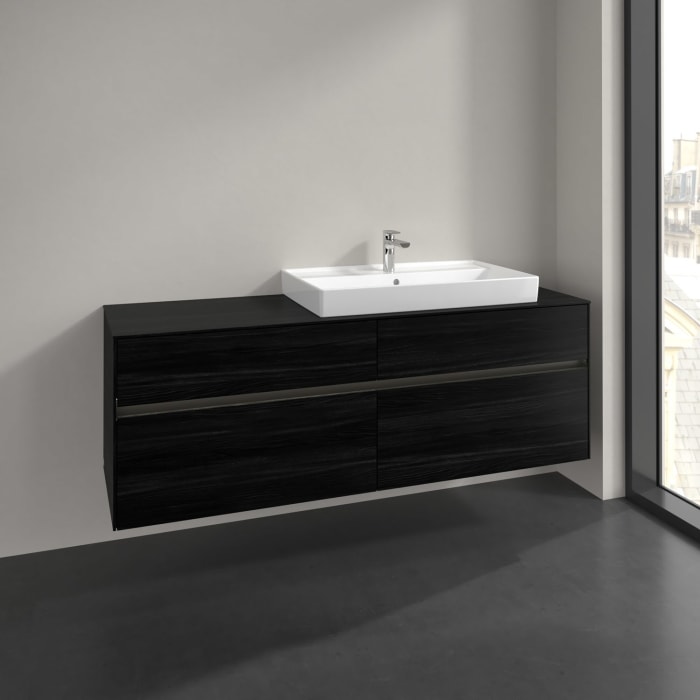 Villeroy & Boch Collaro Waschtischunterschrank 160 x 54,8 cm , mit LED-Beleuchtung, mit 4 Auszügen