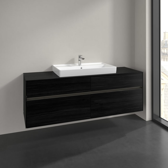 Villeroy & Boch Collaro Waschtischunterschrank 160 x 54,8 cm , mit LED-Beleuchtung, mit 4 Auszügen