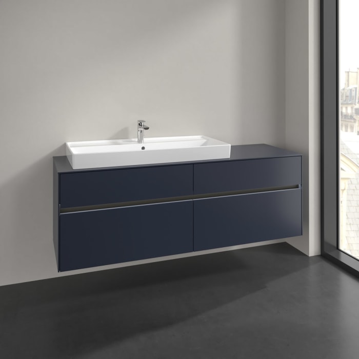 Villeroy & Boch Collaro Waschtischunterschrank 160 x 54,8 cm , mit LED-Beleuchtung, mit 4 Auszügen