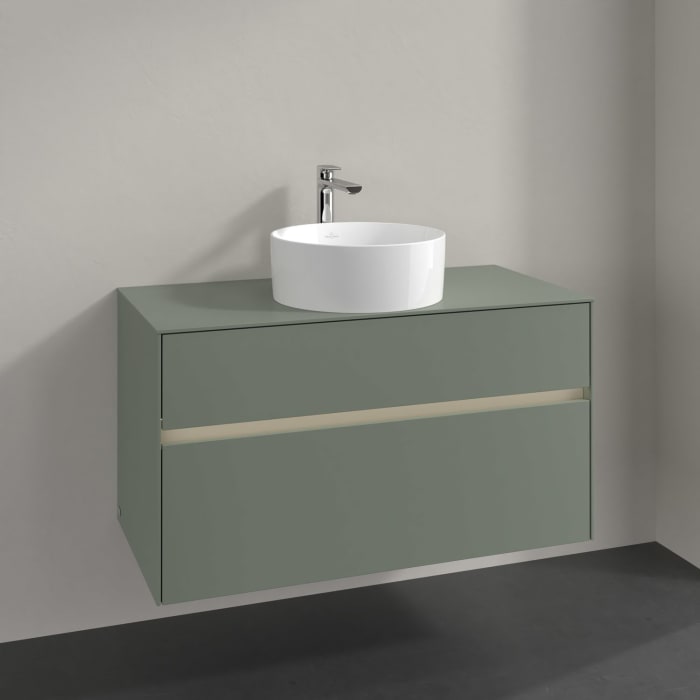 Villeroy & Boch Collaro Waschtischunterschrank 100 x 54,8 cm , mit LED-Beleuchtung, mit 2 Auszügen