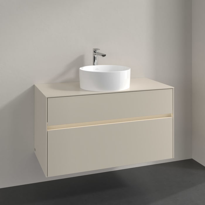 Villeroy & Boch Collaro Waschtischunterschrank 100 x 54,8 cm , mit LED-Beleuchtung, mit 2 Auszügen