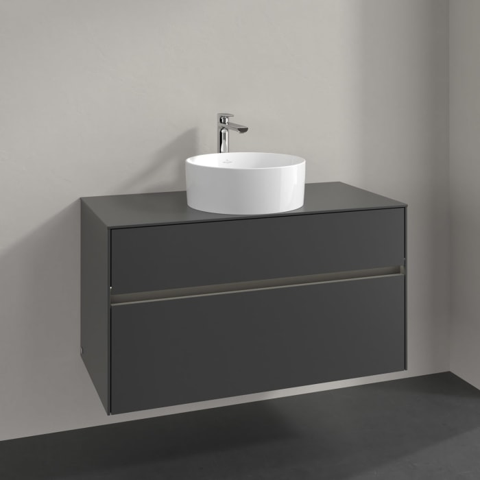 Villeroy & Boch Collaro Waschtischunterschrank 100 x 54,8 cm , mit LED-Beleuchtung, mit 2 Auszügen