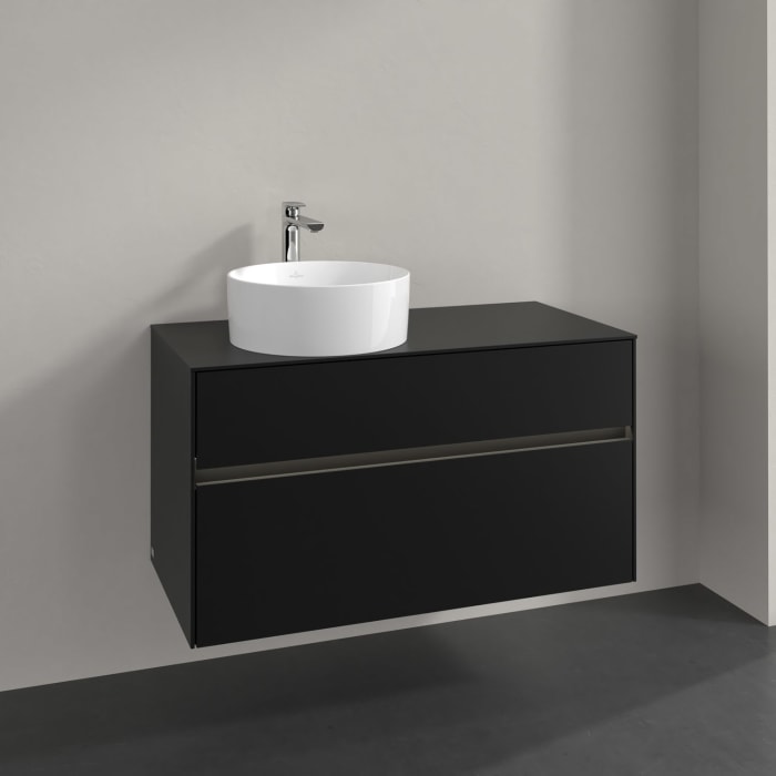 Villeroy & Boch Collaro Waschtischunterschrank 100 x 54,8 cm , mit LED-Beleuchtung, mit 2 Auszügen