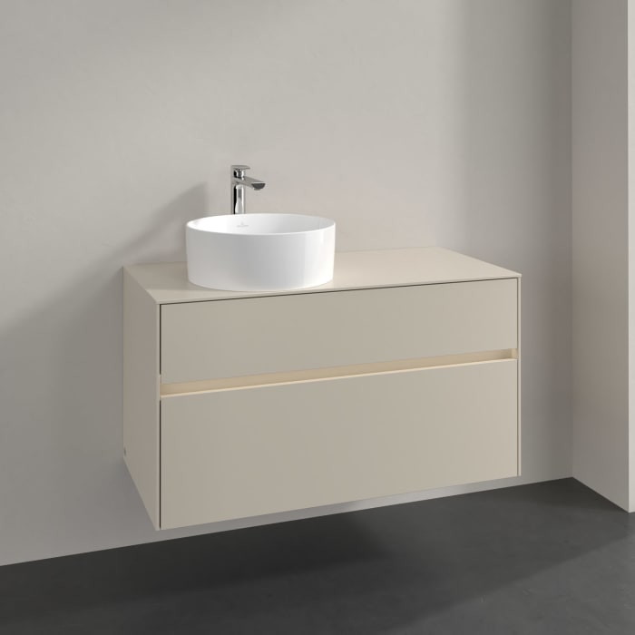 Villeroy & Boch Collaro Waschtischunterschrank 100 x 54,8 cm , mit LED-Beleuchtung, mit 2 Auszügen