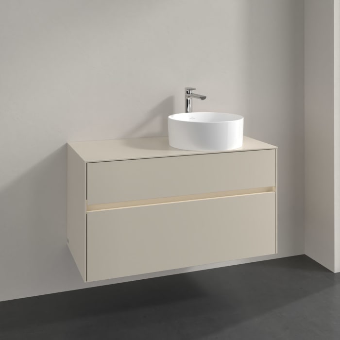 Villeroy & Boch Collaro Waschtischunterschrank 100 x 54,8 cm , mit LED-Beleuchtung, mit 2 Auszügen