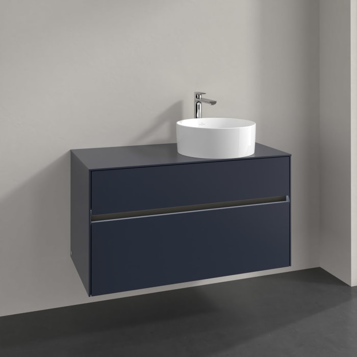 Villeroy & Boch Collaro Waschtischunterschrank 100 x 54,8 cm , mit LED-Beleuchtung, mit 2 Auszügen