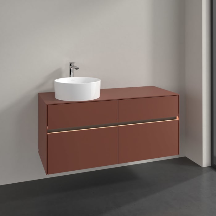 Villeroy & Boch Collaro Waschtischunterschrank 120 x 54,8 cm , mit LED-Beleuchtung, mit 4 Auszügen