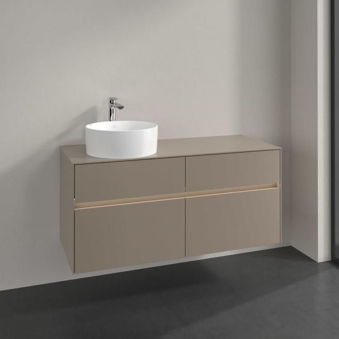 Villeroy & Boch Collaro Waschtischunterschrank 120 x 54,8 cm , mit LED-Beleuchtung, mit 4 Auszügen