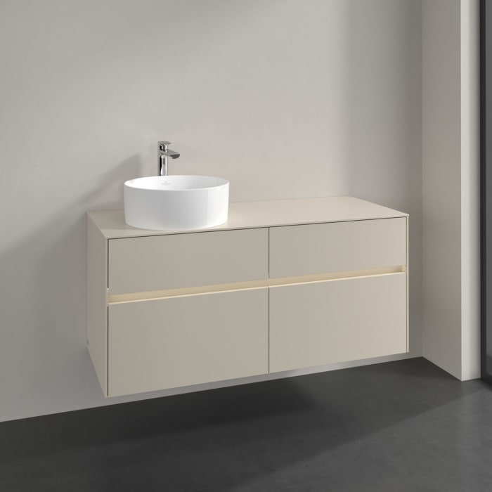 Villeroy & Boch Collaro Waschtischunterschrank 120 x 54,8 cm , mit LED-Beleuchtung, mit 4 Auszügen