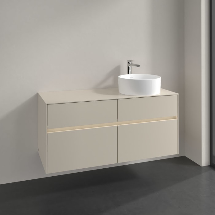 Villeroy & Boch Collaro Waschtischunterschrank 120 x 54,8 cm , mit LED-Beleuchtung, mit 4 Auszügen