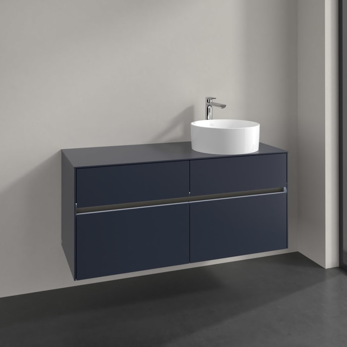Villeroy & Boch Collaro Waschtischunterschrank 120 x 54,8 cm , mit LED-Beleuchtung, mit 4 Auszügen