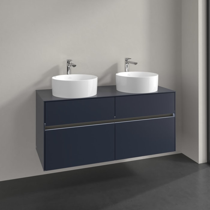 Villeroy & Boch Collaro Waschtischunterschrank 120 x 54,8 cm , mit LED-Beleuchtung, mit 4 Auszügen