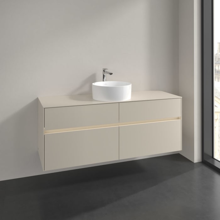 Villeroy & Boch Collaro Waschtischunterschrank 140 x 54,8 cm , mit LED-Beleuchtung, mit 4 Auszügen