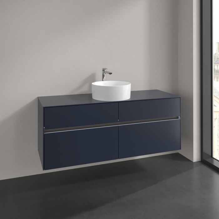 Villeroy & Boch Collaro Waschtischunterschrank 140 x 54,8 cm , mit LED-Beleuchtung, mit 4 Auszügen