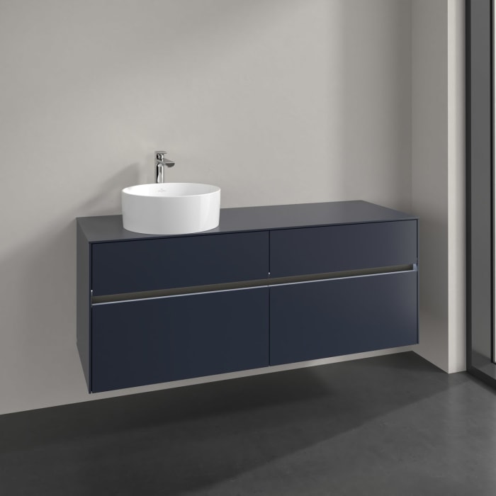 Villeroy & Boch Collaro Waschtischunterschrank 140 x 54,8 cm , mit LED-Beleuchtung, mit 4 Auszügen