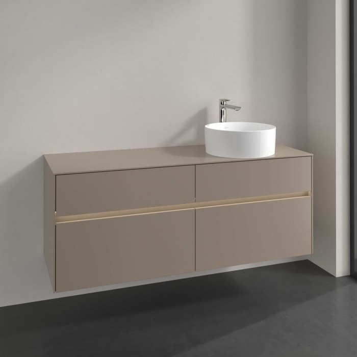Villeroy & Boch Collaro Waschtischunterschrank 140 x 54,8 cm , mit LED-Beleuchtung, mit 4 Auszügen