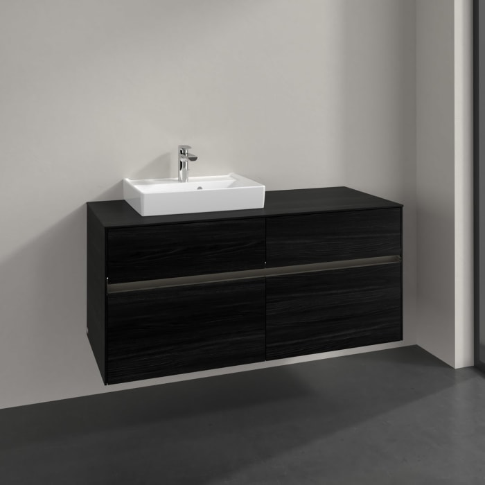 Villeroy & Boch Collaro Waschtischunterschrank 120 x 54,8 cm , mit LED-Beleuchtung, mit 4 Auszügen