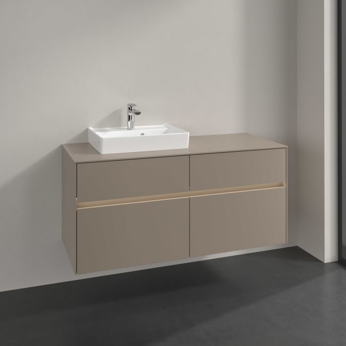Villeroy & Boch Collaro Waschtischunterschrank 120 x 54,8 cm , mit LED-Beleuchtung, mit 4 Auszügen