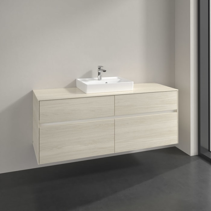 Villeroy & Boch Collaro Waschtischunterschrank 140 x 54,8 cm , mit LED-Beleuchtung, mit 4 Auszügen