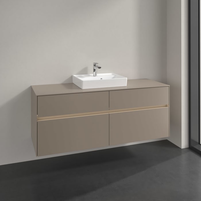 Villeroy & Boch Collaro Waschtischunterschrank 140 x 54,8 cm , mit LED-Beleuchtung, mit 4 Auszügen