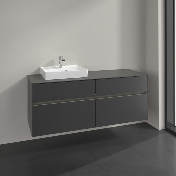 Villeroy & Boch Collaro Waschtischunterschrank 140 x 54,8 cm , mit LED-Beleuchtung, mit 4 Auszügen