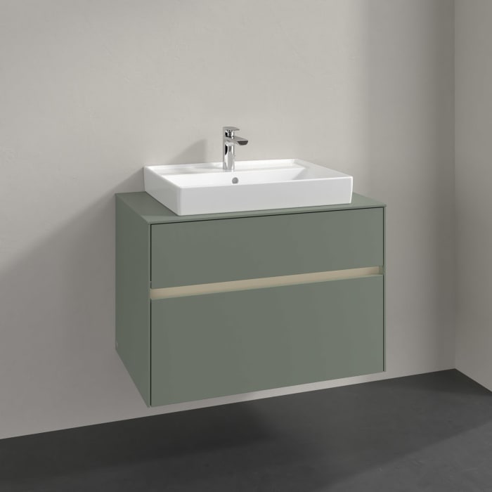 Villeroy & Boch Collaro Waschtischunterschrank 80 x 54,8 cm , mit LED-Beleuchtung, mit 2 Auszügen