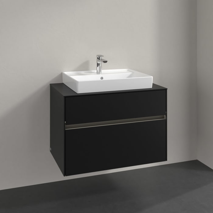 Villeroy & Boch Collaro Waschtischunterschrank 80 x 54,8 cm , mit LED-Beleuchtung, mit 2 Auszügen