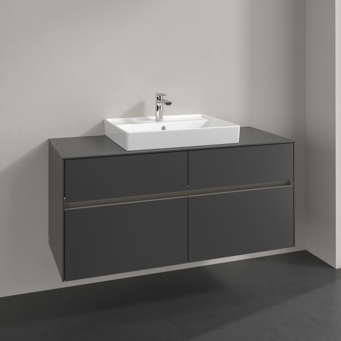 Villeroy & Boch Collaro Waschtischunterschrank 120 x 54,8 cm , mit LED-Beleuchtung, mit 4 Auszügen