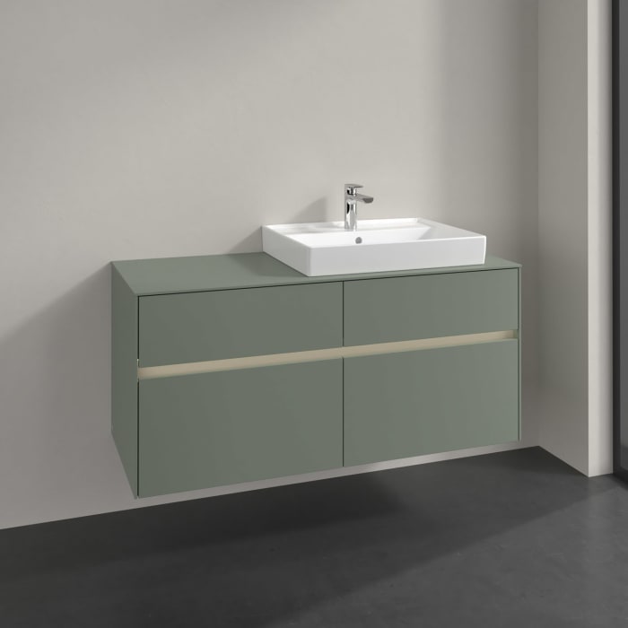 Villeroy & Boch Collaro Waschtischunterschrank 120 x 54,8 cm , mit LED-Beleuchtung, mit 4 Auszügen