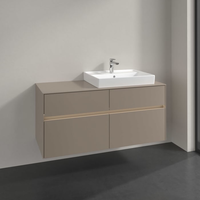 Villeroy & Boch Collaro Waschtischunterschrank 120 x 54,8 cm , mit LED-Beleuchtung, mit 4 Auszügen