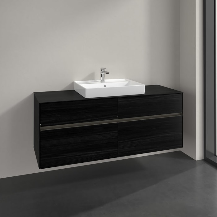 Villeroy & Boch Collaro Waschtischunterschrank 140 x 54,8 cm , mit LED-Beleuchtung, mit 4 Auszügen