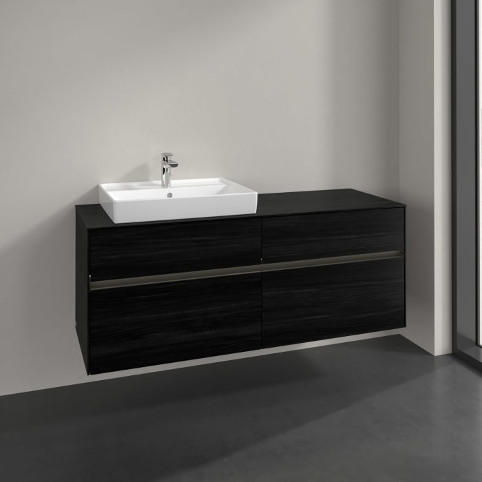 Villeroy & Boch Collaro Waschtischunterschrank 140 x 54,8 cm , mit LED-Beleuchtung, mit 4 Auszügen