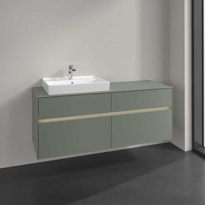 Villeroy & Boch Collaro Waschtischunterschrank 140 x 54,8 cm , mit LED-Beleuchtung, mit 4 Auszügen