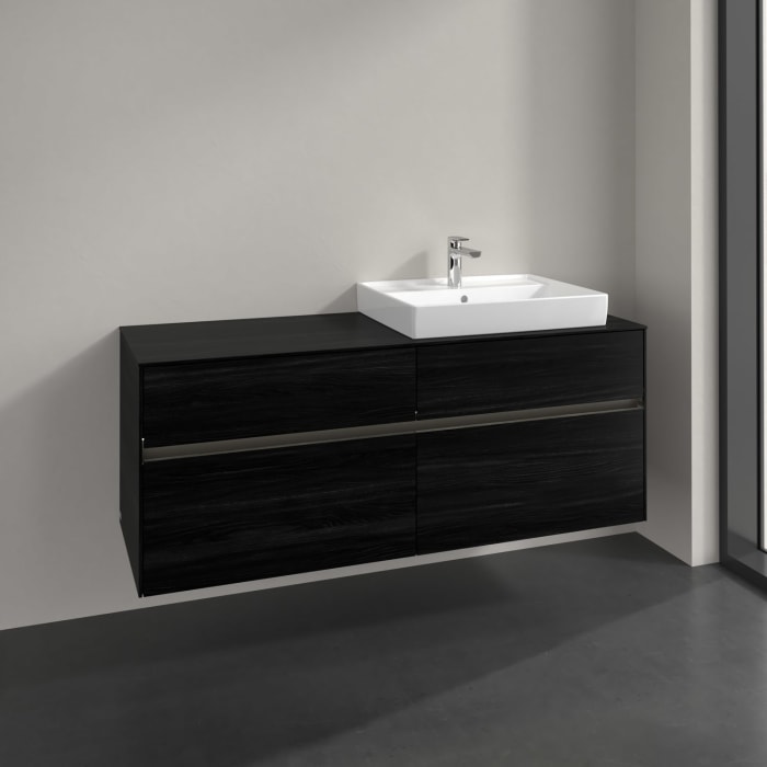 Villeroy & Boch Collaro Waschtischunterschrank 140 x 54,8 cm , mit LED-Beleuchtung, mit 4 Auszügen