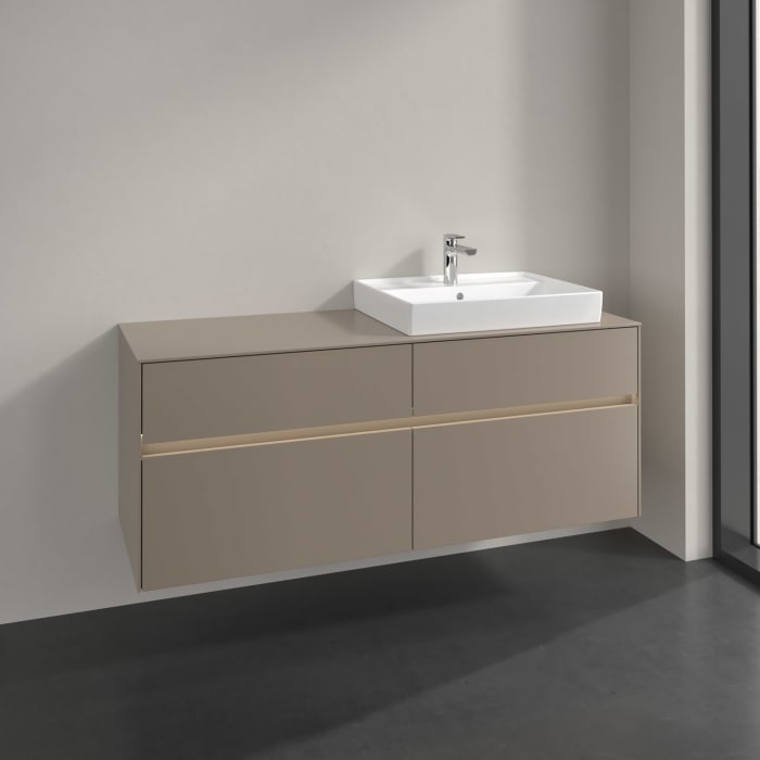 Villeroy & Boch Collaro Waschtischunterschrank 140 x 54,8 cm , mit LED-Beleuchtung, mit 4 Auszügen