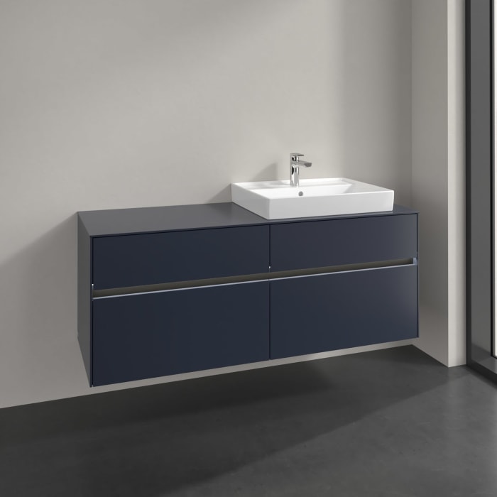 Villeroy & Boch Collaro Waschtischunterschrank 140 x 54,8 cm , mit LED-Beleuchtung, mit 4 Auszügen