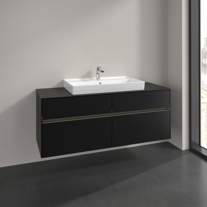 Villeroy & Boch Collaro Waschtischunterschrank 140 x 54,8 cm , mit LED-Beleuchtung, mit 4 Auszügen