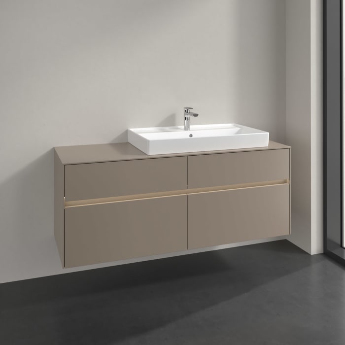 Villeroy & Boch Collaro Waschtischunterschrank 140 x 54,8 cm , mit LED-Beleuchtung, mit 4 Auszügen