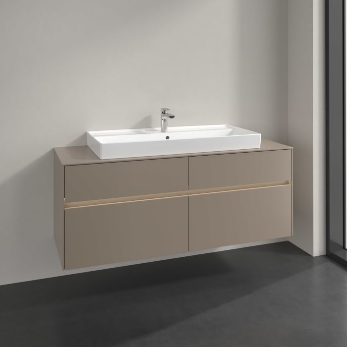 Villeroy & Boch Collaro Waschtischunterschrank 140 x 54,8 cm , mit LED-Beleuchtung, mit 4 Auszügen